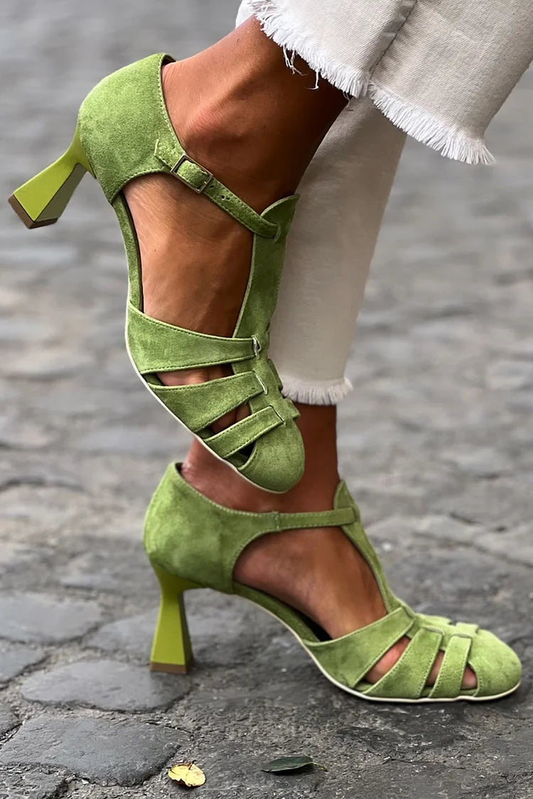 Beatrice™ | Block Heel Sandals with Multiple Straps