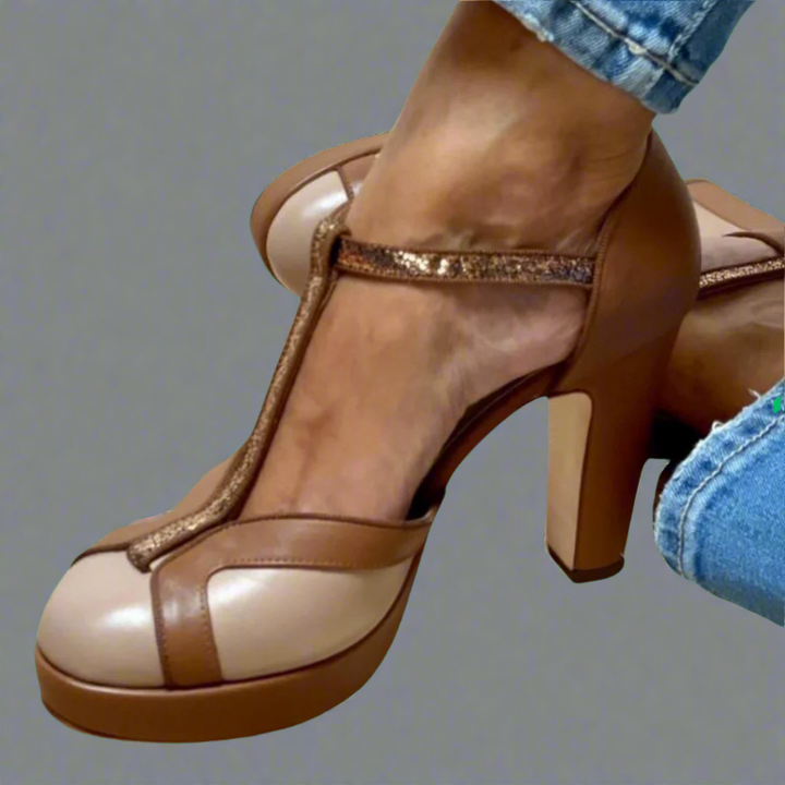 Raffaella™ | T-Bar Heels with Stable Heel