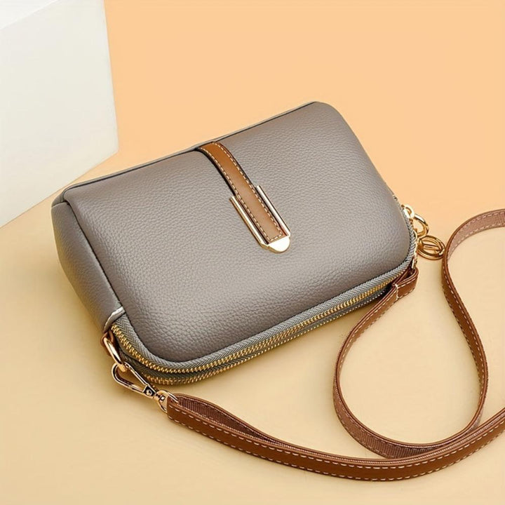Mila Litchi Crossbody Bag with Embossed Pattern