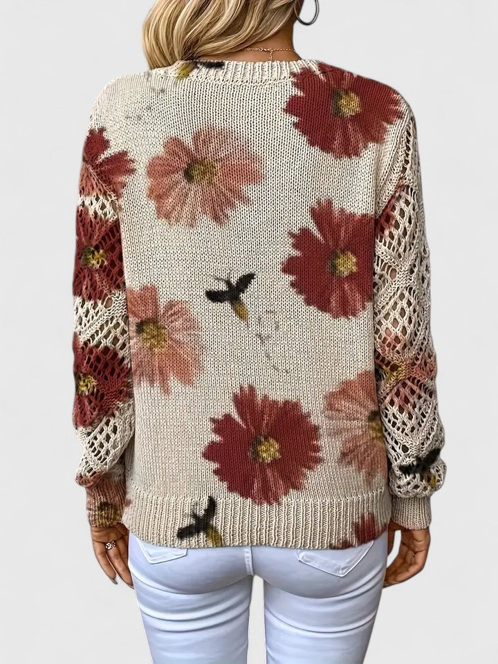 Aurélie | Elegant jumper with floral pattern