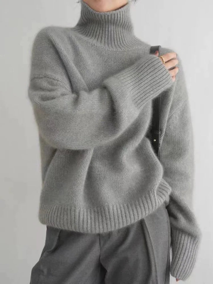Isabella - High Collar Cashmere Jumper