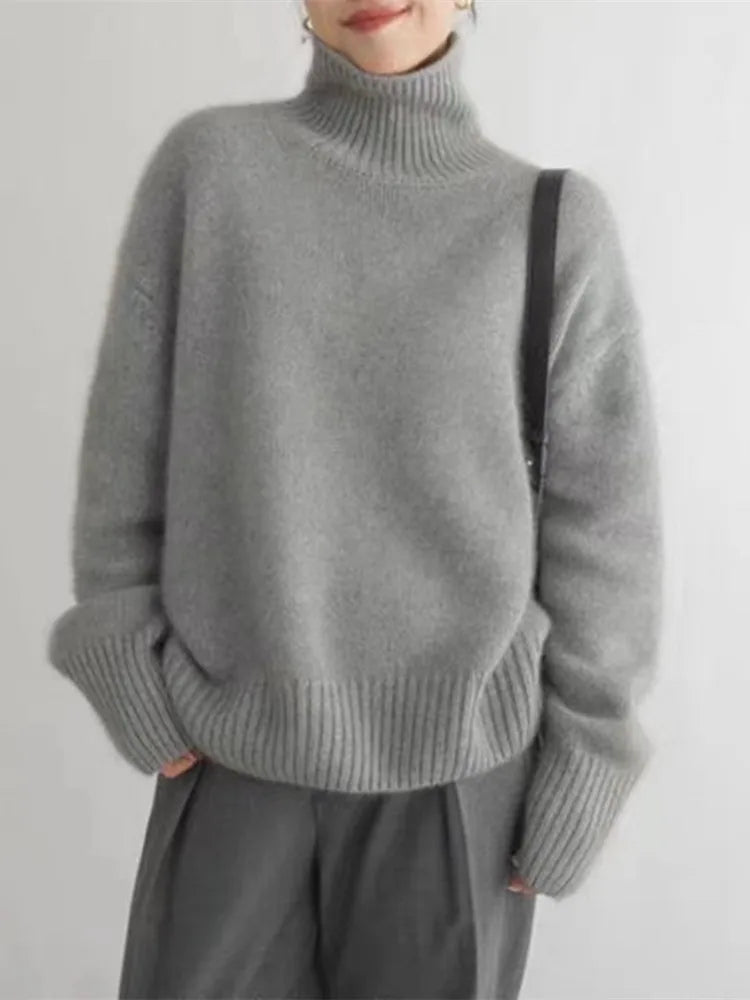 Isabella - High Collar Cashmere Jumper