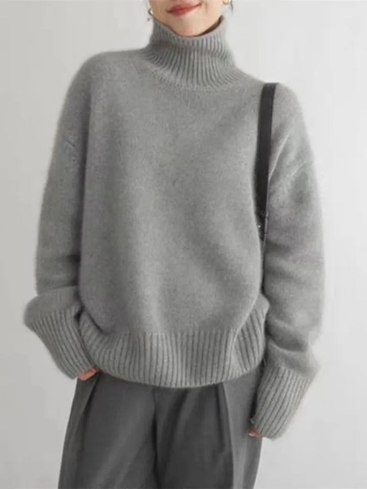 Isabella - High Collar Cashmere Jumper