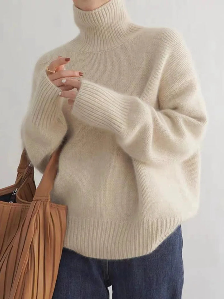 Isabella - High Collar Cashmere Jumper