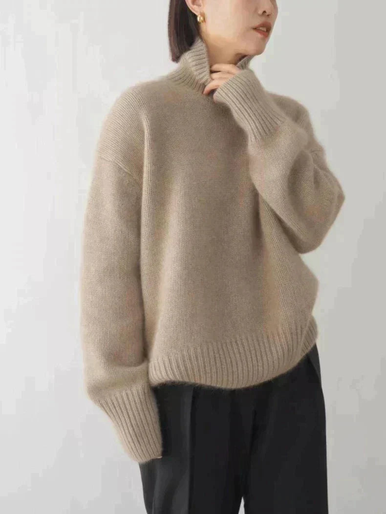 Isabella - High Collar Cashmere Jumper