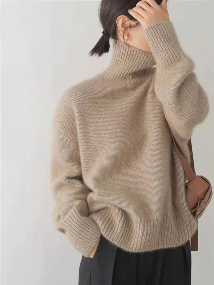 Isabella - High Collar Cashmere Jumper