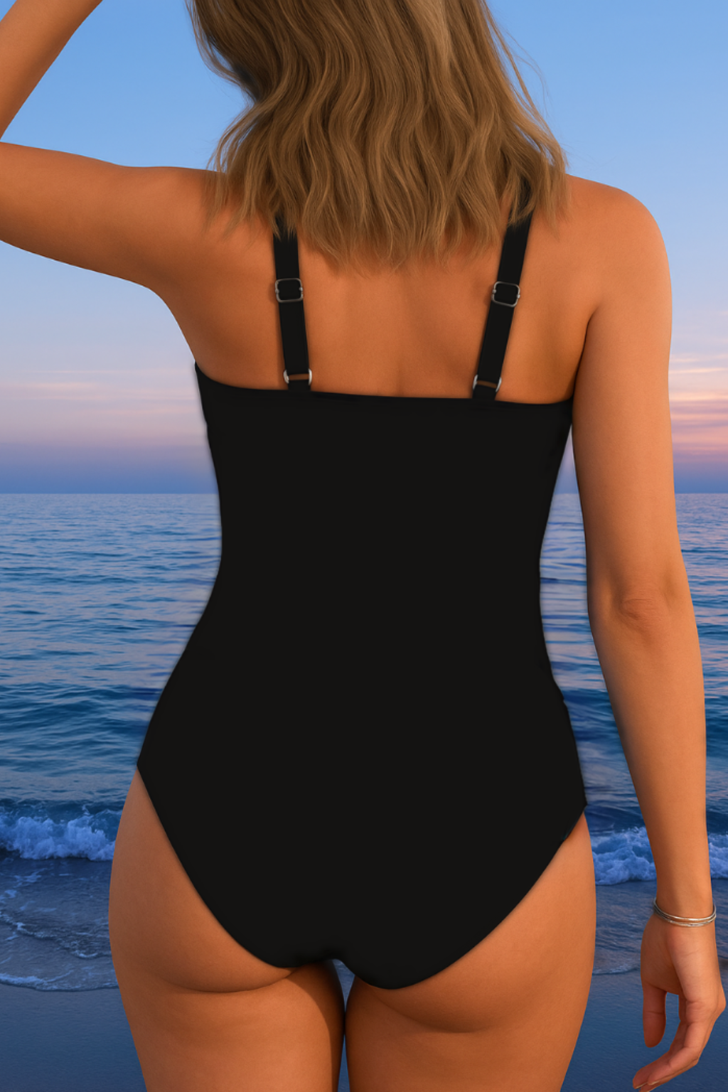 Luxe Surplice Swimsuit with Colourful Print