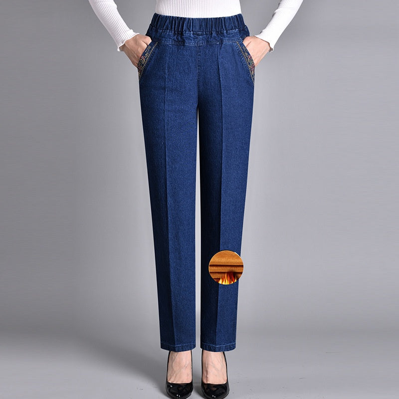 Fitted & Co® | Women's Jeans with Side Pockets and Elastic Waist