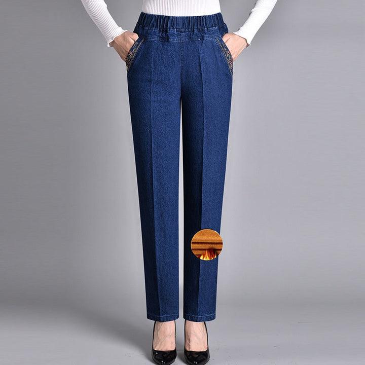 Fitted & Co® | Women's Jeans with Side Pockets and Elastic Waist