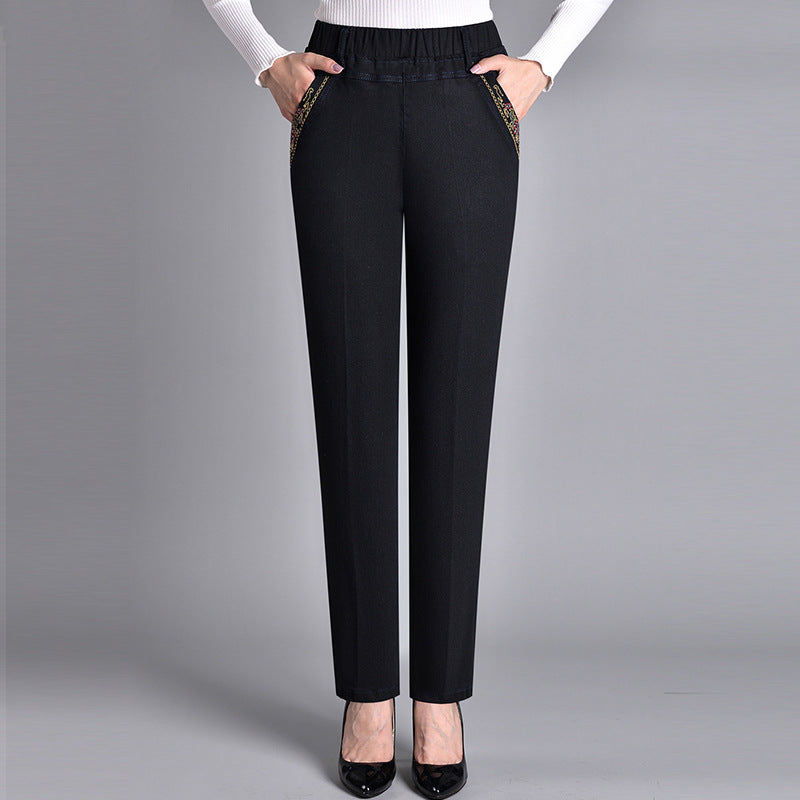 Fitted & Co® | Women's Jeans with Side Pockets and Elastic Waist