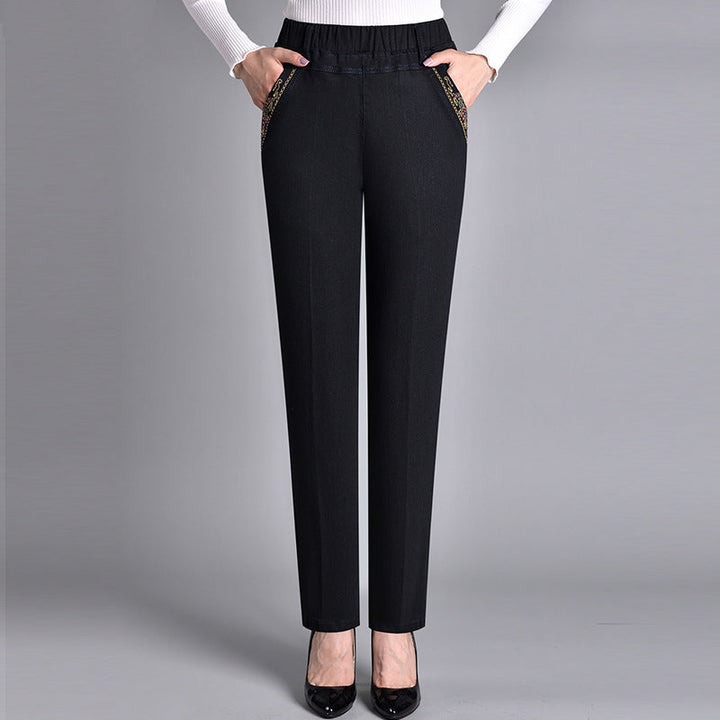 Fitted & Co® | Women's Jeans with Side Pockets and Elastic Waist