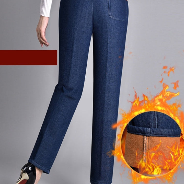 Fitted & Co® | Women's Jeans with Side Pockets and Elastic Waist