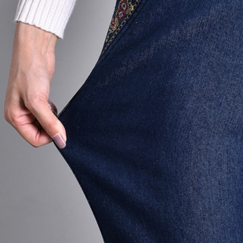 Fitted & Co® | Women's Jeans with Side Pockets and Elastic Waist